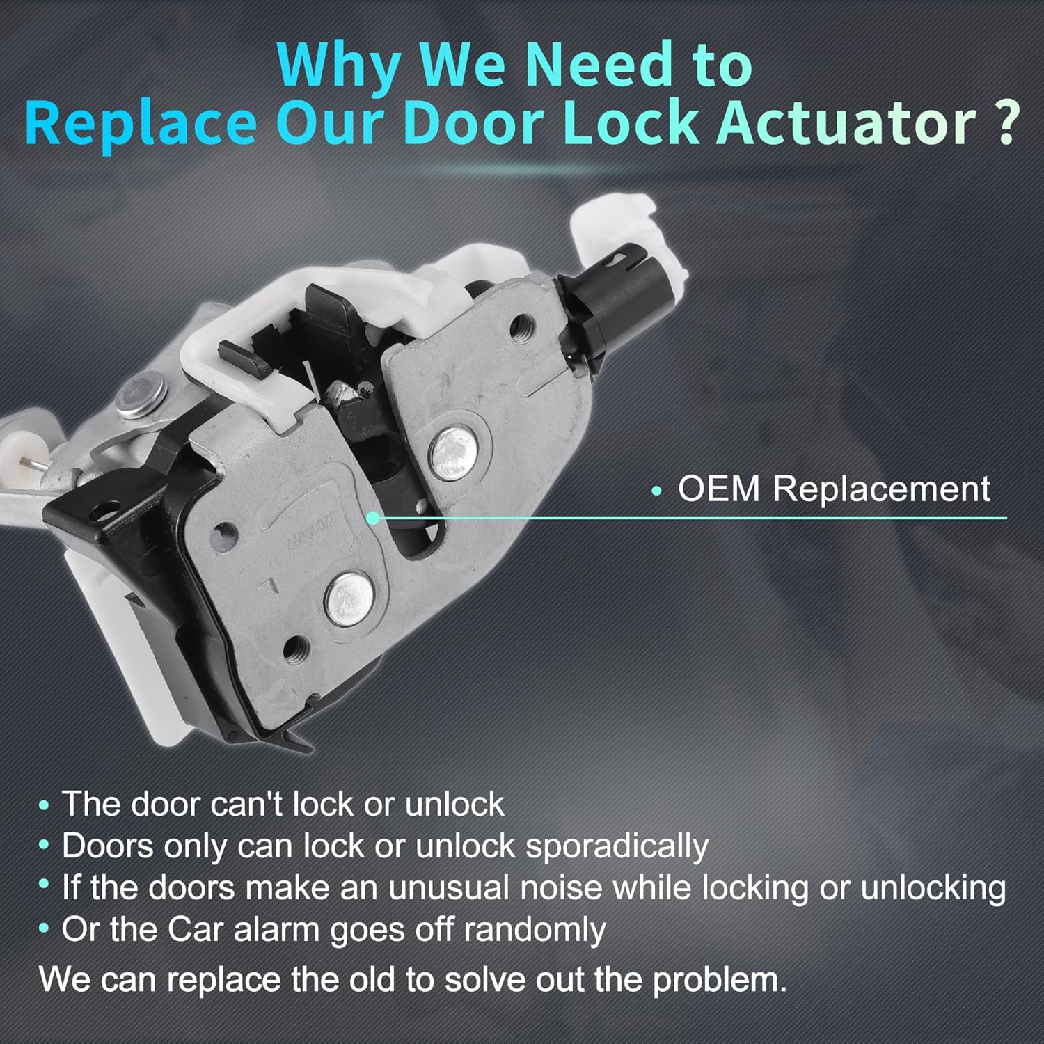 X AUTOHAUX Replacement Rear Right Passenger Lower Side Power Door Lock Actuator Motor with Cable for Ford F-150 15-17 for Ford F-250 Door Latch Actuator Assembly No.FL3Z18264A00D Silver Tone