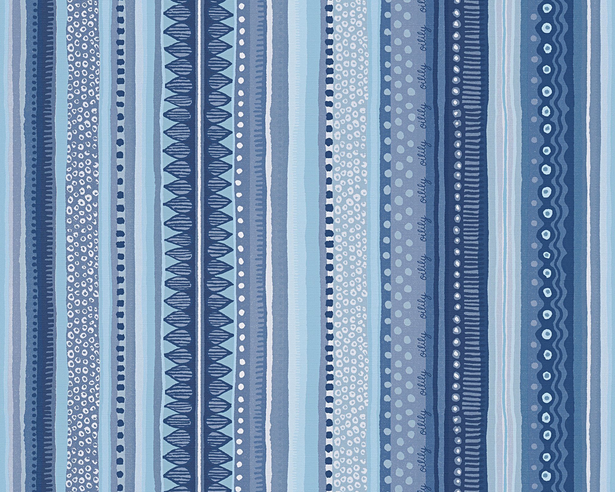 Oilily Stripe Design Wallpaper - Blue