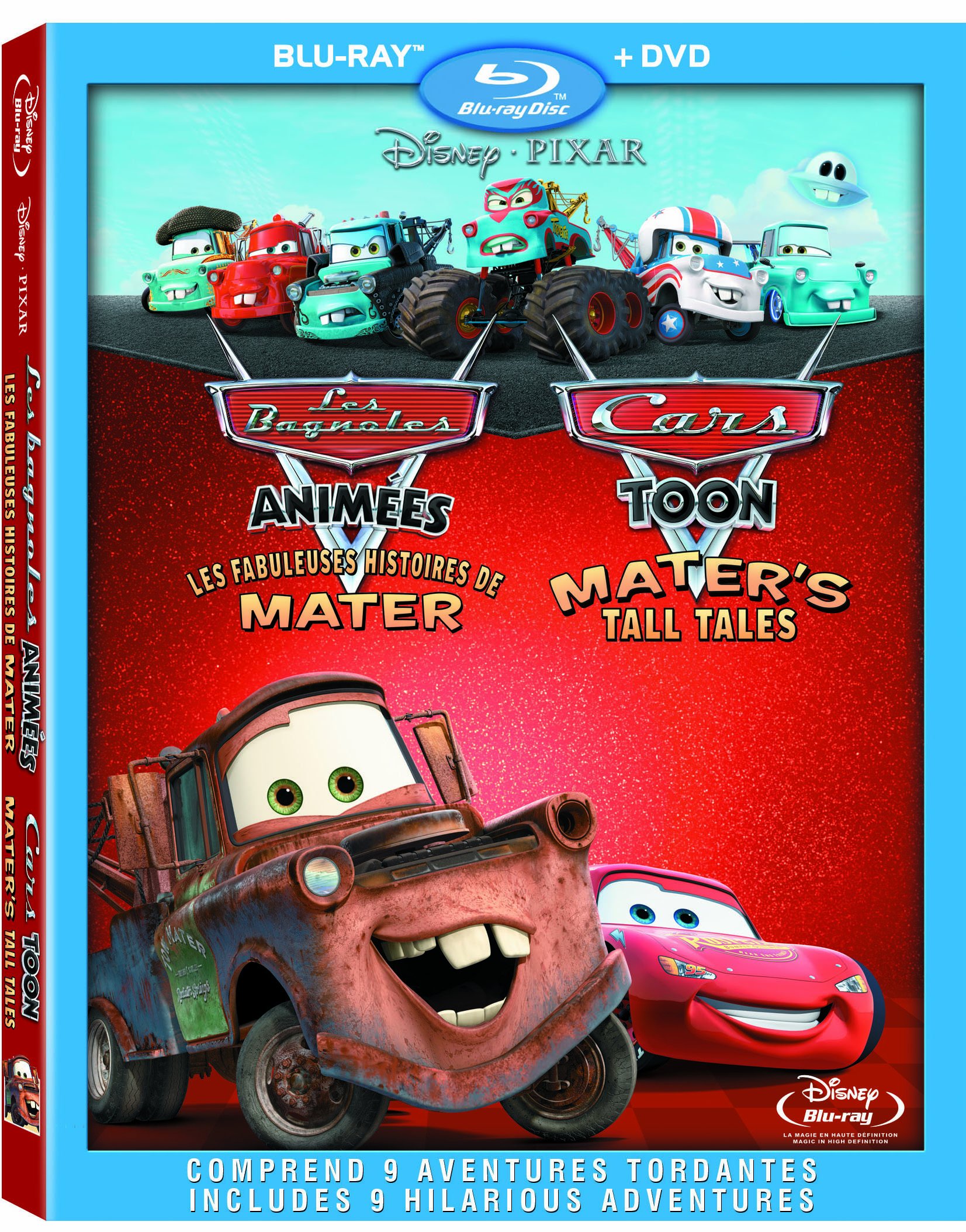 Les Bagnoles Animees: Les fabuleuses histoires de Mater / Cars Toon: Mater's Tall Tales [Blu-ray + DVD] [Blu-ray]