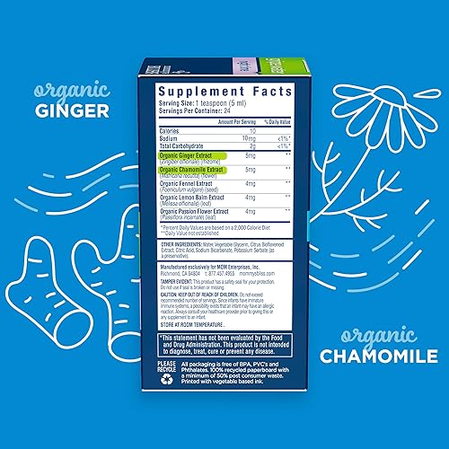 Miniatura 14 de Mommy's Bliss Gripe Water Original - Agua anisada original, 4 fl oz (paquete de 2) con gotas de saúco orgánico para bebé, 3 fl oz (paquete de 1)