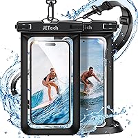Vista 1 de JETech Bolsa impermeable para teléfono, paquete de 2 fundas a prueba de agua para iPhone 17e 17 16e 16 15 14 Air Pro Max Plus, Galaxy S26 S25 Ultra