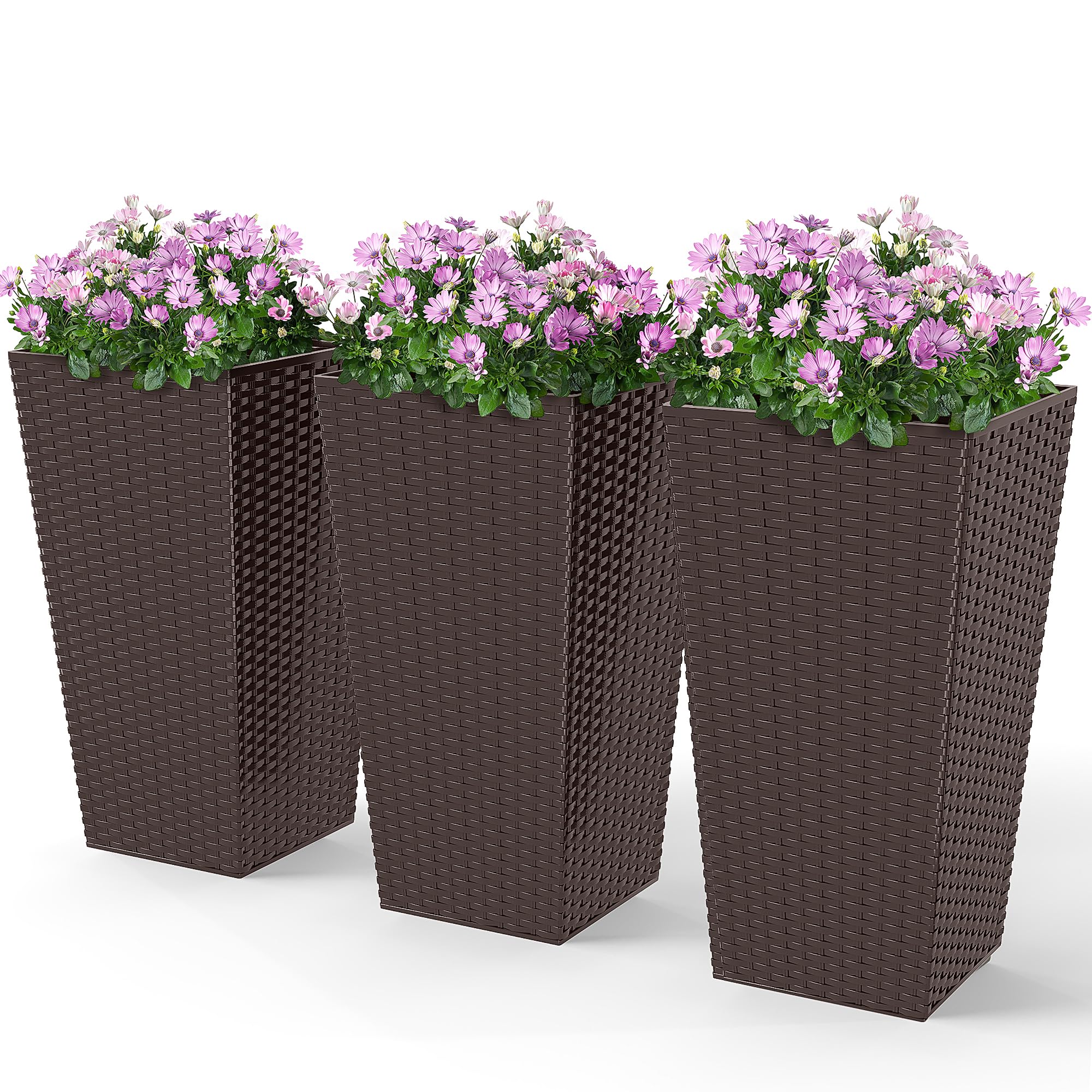 Outsunny Tall Planters Set of 3
