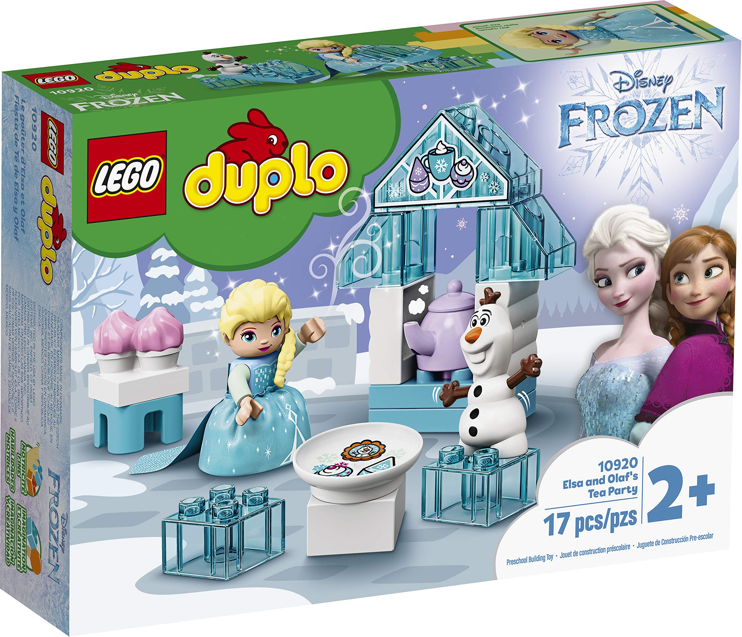 LEGO 10920 DUPLO Elsas und Olafs EIS-Café aus Die Eiskönigin II, Spielzeug aus Bausteinen mit Cupcakes und Teekanne für Kleinkinder, Mädchen und Jungen ab 2 Jahren