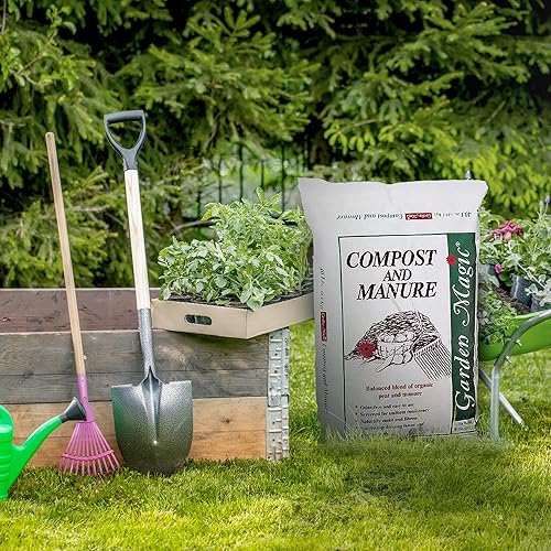 Miniatura 5 de Michigan Peat - Compost mágico y estiércol de jardín de 40 libras con mezcla sin olor y naturalmente húmedo y fibroso para césped y jardín, paquete