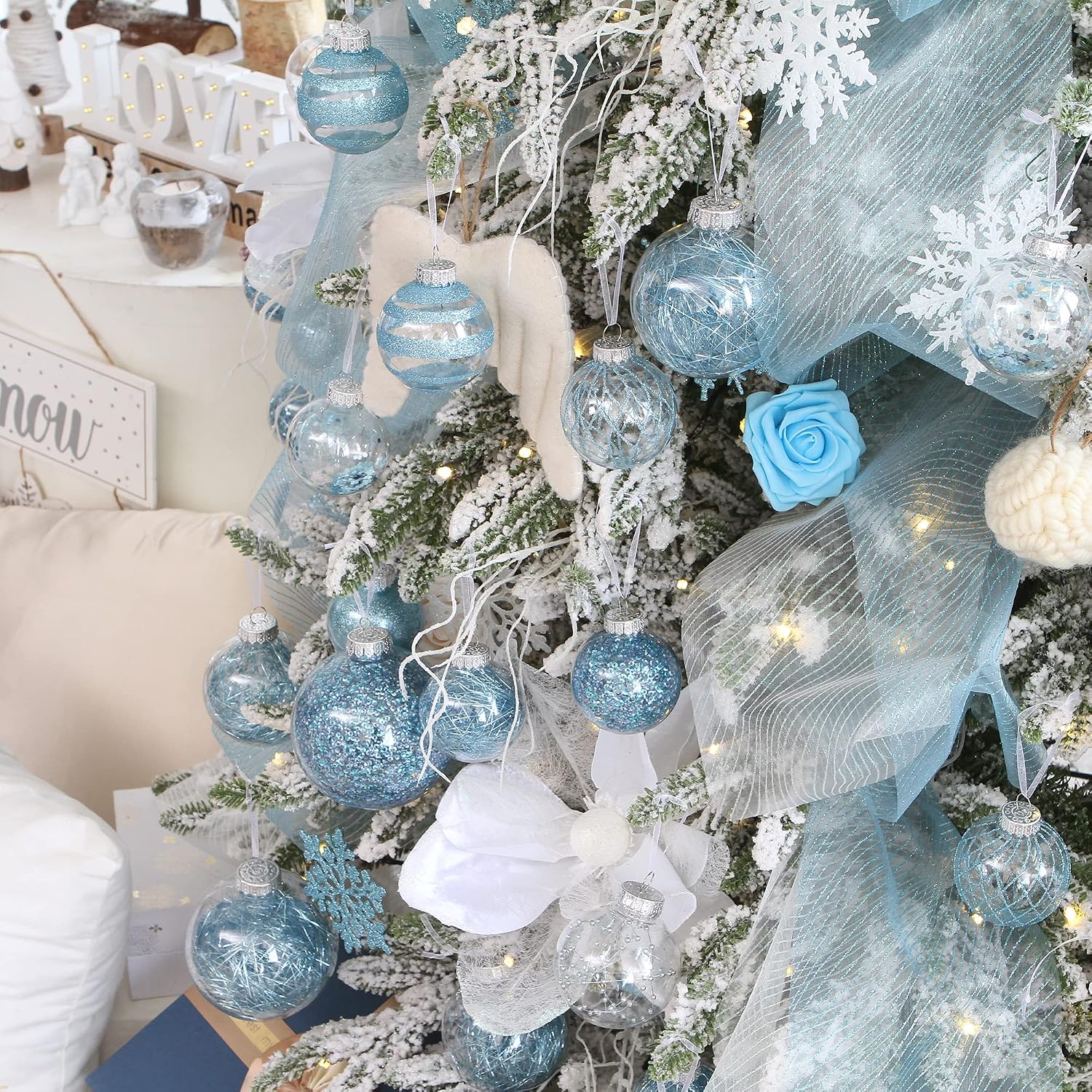 Sea Team Clear Shatterproof Christmas Baubles Set - Image 9