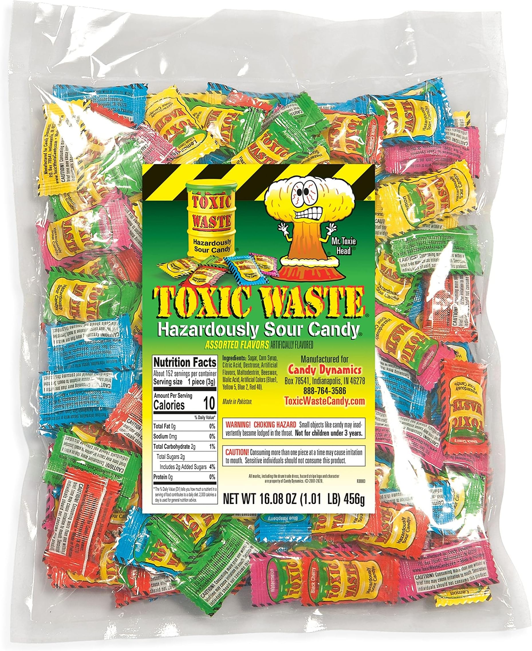 Amazon.com : TOXIC WASTE | 1 Pound Bag Assortment of Toxic Waste Sour ...