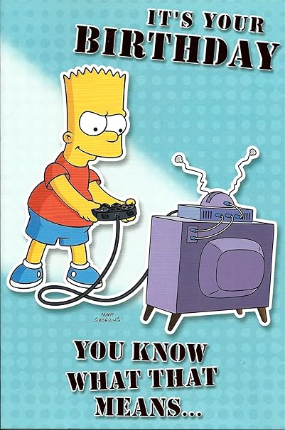 The Simpsons Its Your Birthday General Card Amazon Co Uk Stationery Office Supplies The Simpsons Its Your Birthday General Card Amazon Co Uk Stationery Office Supplies