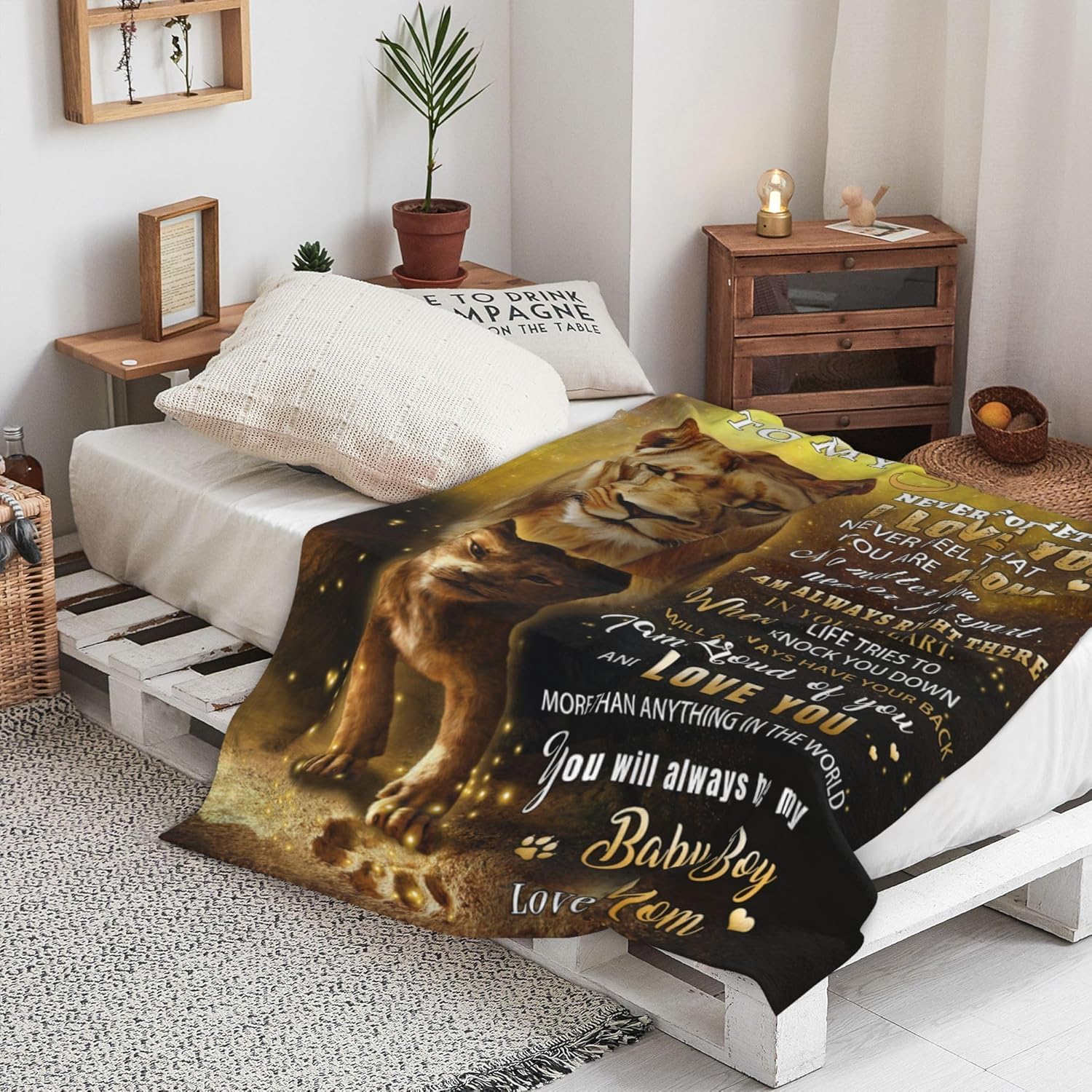 Son Gifts from Mom, to My Son Blanket from Mom, Christmas Birthday Gift for Sons from Moms - Flannel Throws Blankets 60"x 80"