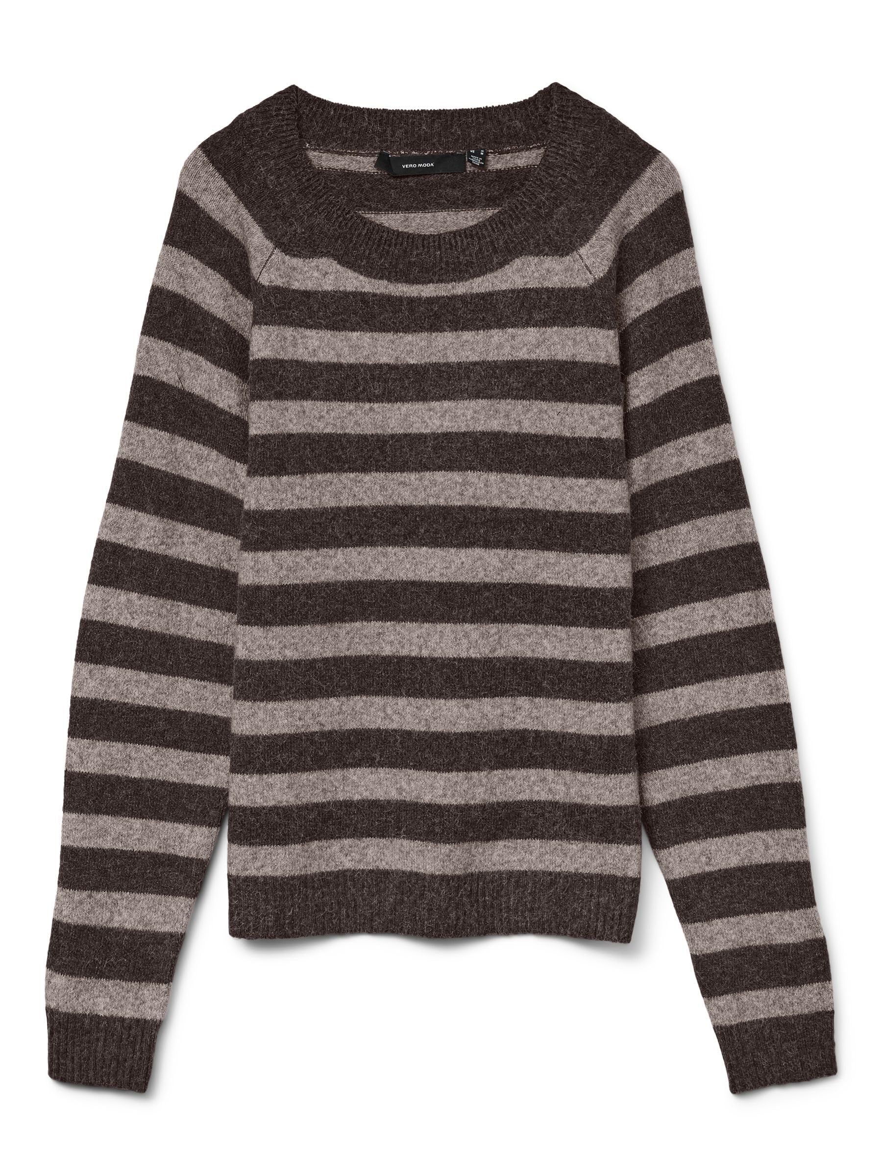 VERO MODA Vmdoffy LS O-Neck Blouse Ga Noos, Chocolate Cake, XS