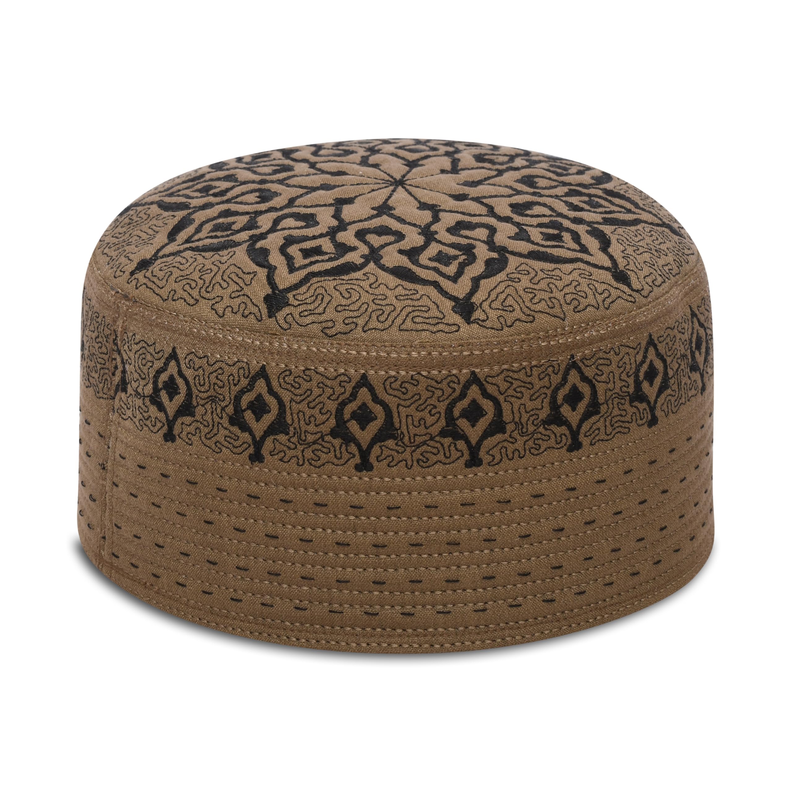 Ethnic Style Muslim Namaz Cap | Premium Islamic Prayer Topi | Heavy Embroidery Skull Cap for Men-picture-13