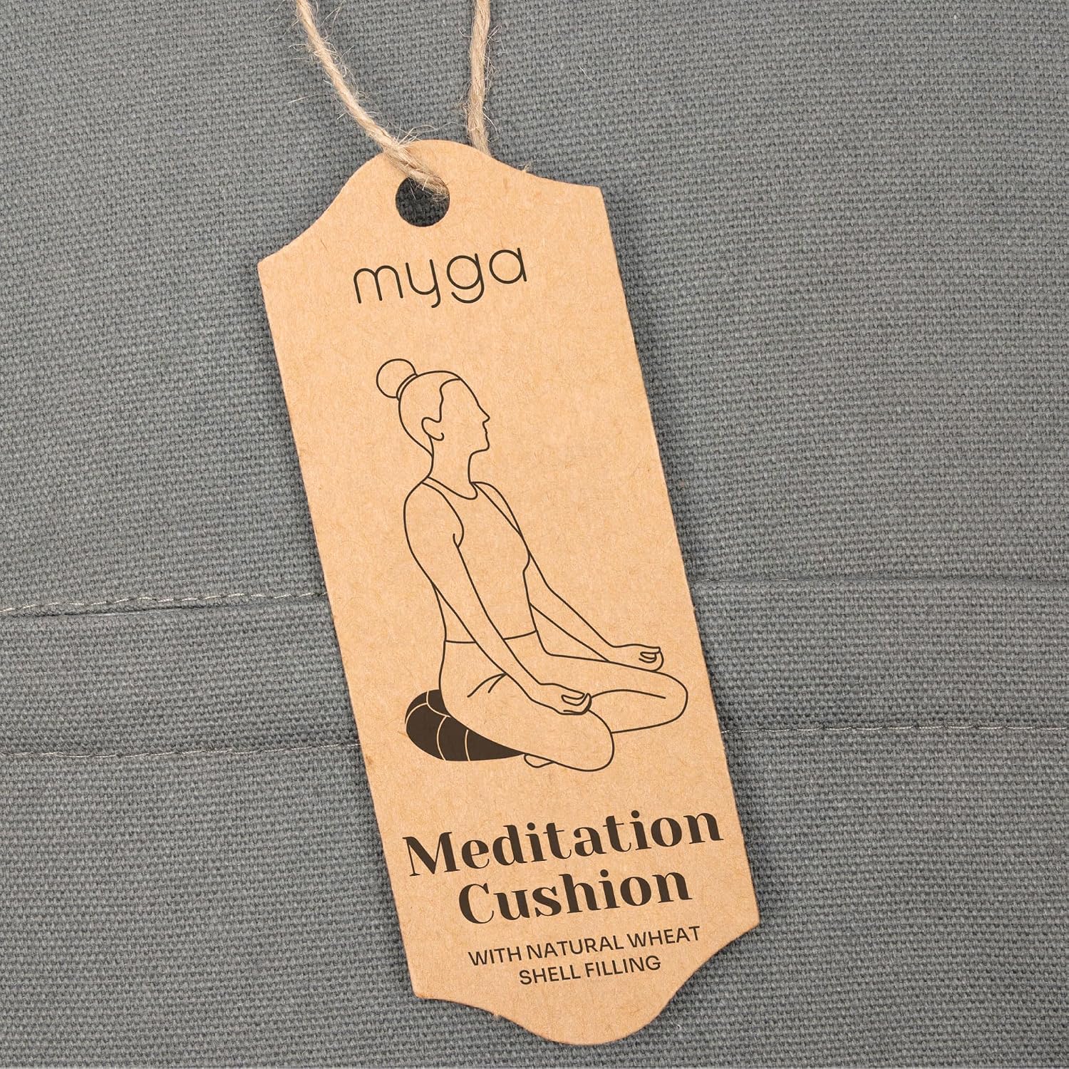 Myga Zafu Yoga Meditation Cushion with Washable Cover - Floor Cushion Pillow with Natural Buckwheat Filling - Soft Round Cotton Design for Meditating or Pranayama Exercises