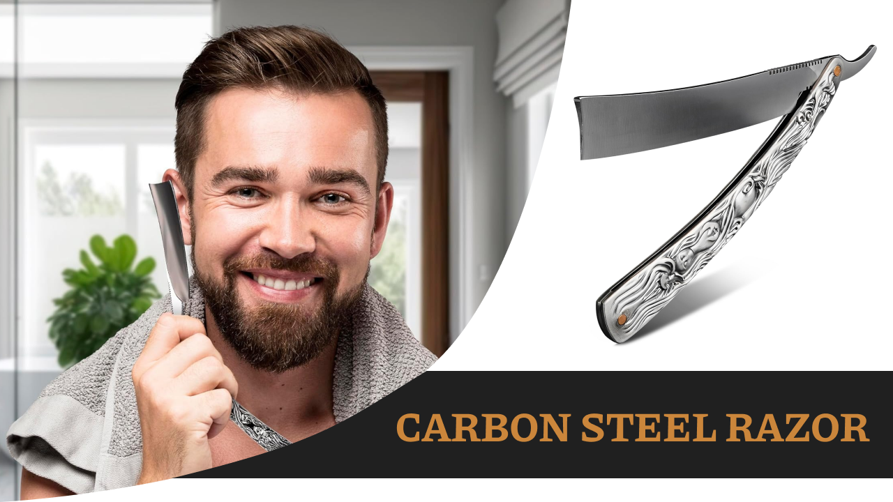 Amazon.com: 11.4 In Mens Straight Razor, Pre-Sharpened Carbon
