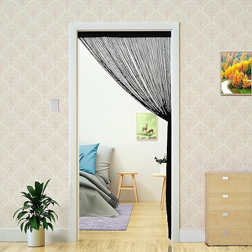 Miniatura 8 de YaoYue Cortina de cortina para puerta, estilo bohemio, hippie y con borlas para colgar en el patio, decoración de sala de estar, dormitorio, pared,