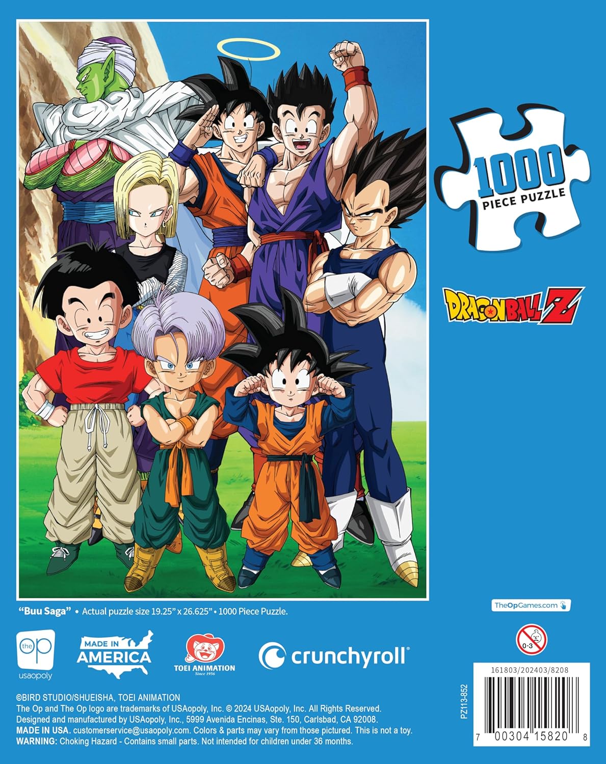 Dragon Ball Z “Buu Saga” 1,000 Piece Jigsaw Puzzle | Collectible Anime Puzzle Featuring Artwork of DBZ Legendary Super Warriors | Officially-Licensed Dragon Ball Z Merchandise
