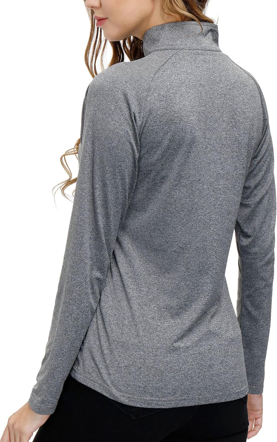 Womens 1/4 Zip Golf Shirt Long Sleeve Lightweight Golf Pullover Outdoor Athletic Tennis Polo Shirts - Image 3