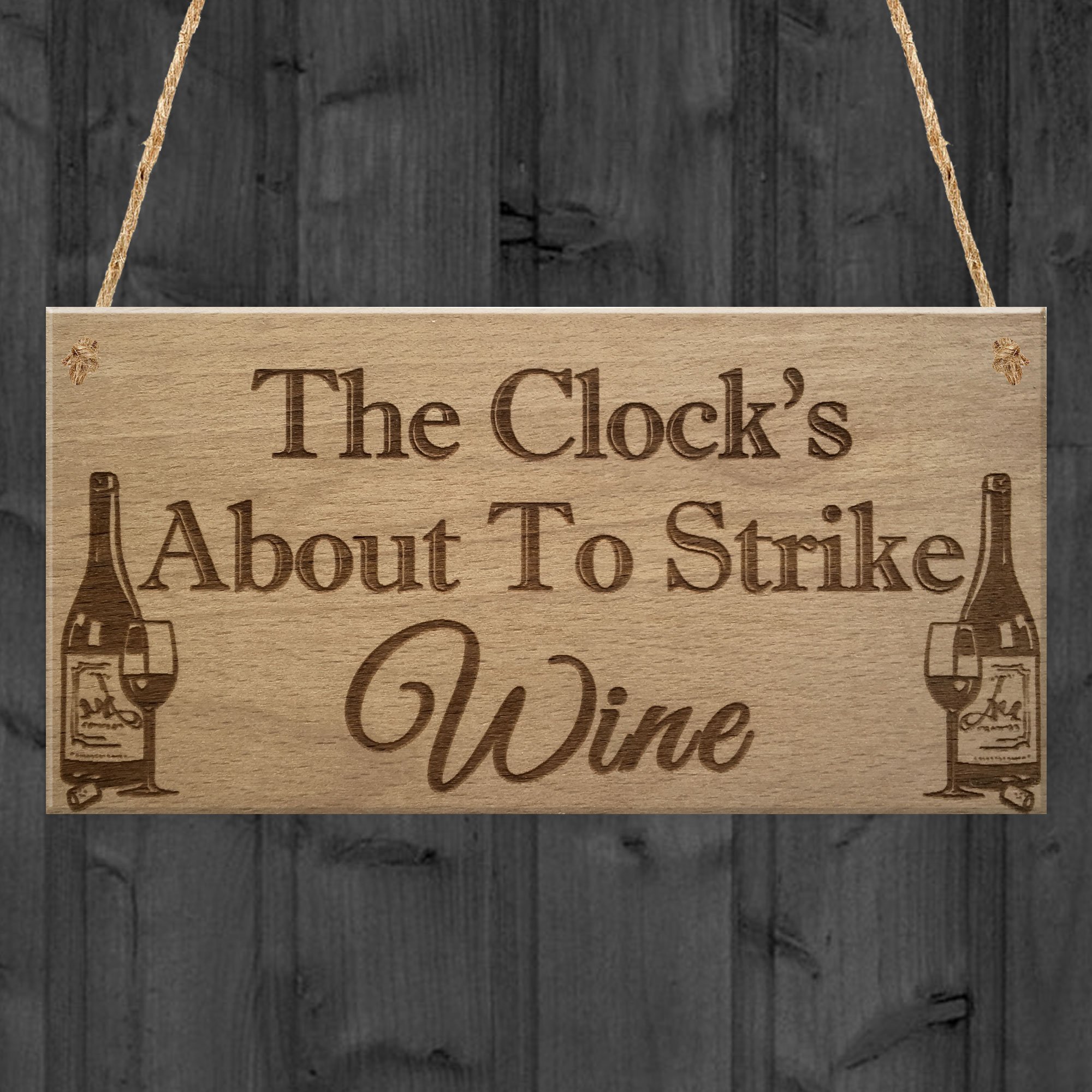 Red Ocean Strike Wine Alcohol Friendship Bes Friend Gift Hanging Plaque Garden Home Sign