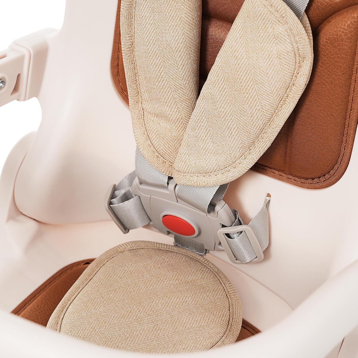 Toddler Tricycle, 7 in 1 Folding Kids Trike for 1-6 Years Old Boys and Girls Gift, Balance Bike with Removable Pedal, Canopy, and Guardrail, Adjustable Push Handle and Seat Height (Light Brown-new)
