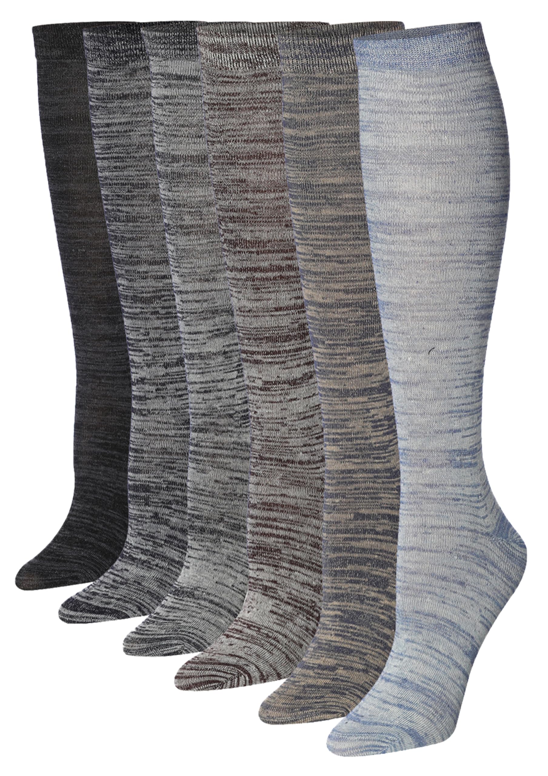 Tipi Toe Women's 6-Pack Colorful Knee-High Patterned Socks - Picture 4 of 6