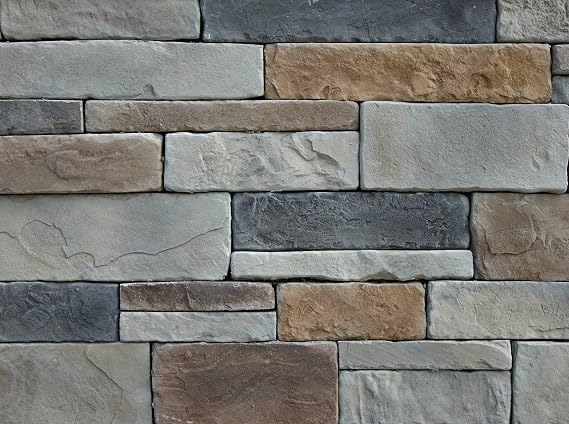 Veneer Stone Rubber Mold for Concrete or Plaster, EZ Stack Flats, 22.75x20.5, Version 1, Recycled Material