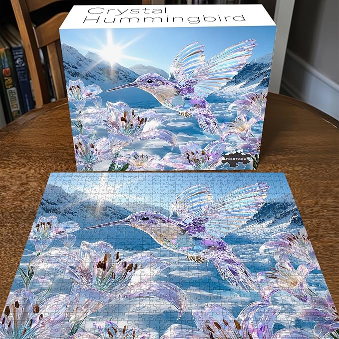 Puzzle Crystal Hummingbird 1000 Piezas Jardín Floral miniatura 9