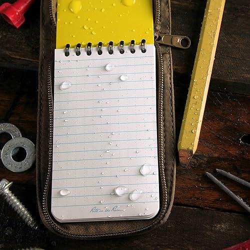 Miniatura 50 de Rite in the Rain - Cuaderno con espiral superior resistente a la intemperie, 3 x 5 pulgadas, cubierta de camuflaje de hierba tradicional clásico