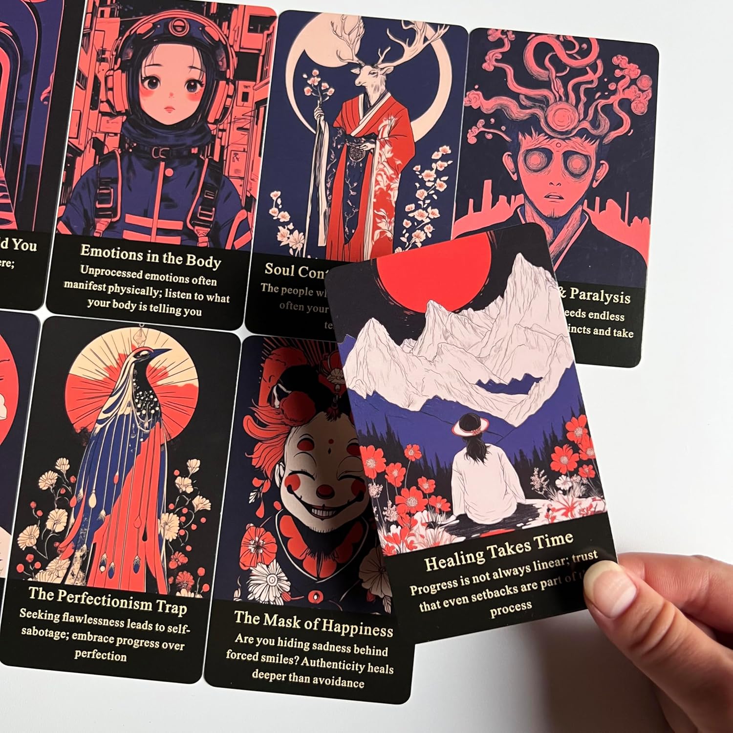 Embracing The Shadow Oracle Deck, Emotional Healing Oracle Cards for Beginners, Personal Growth, Spiritual Guidance, Dark Situation Reflection