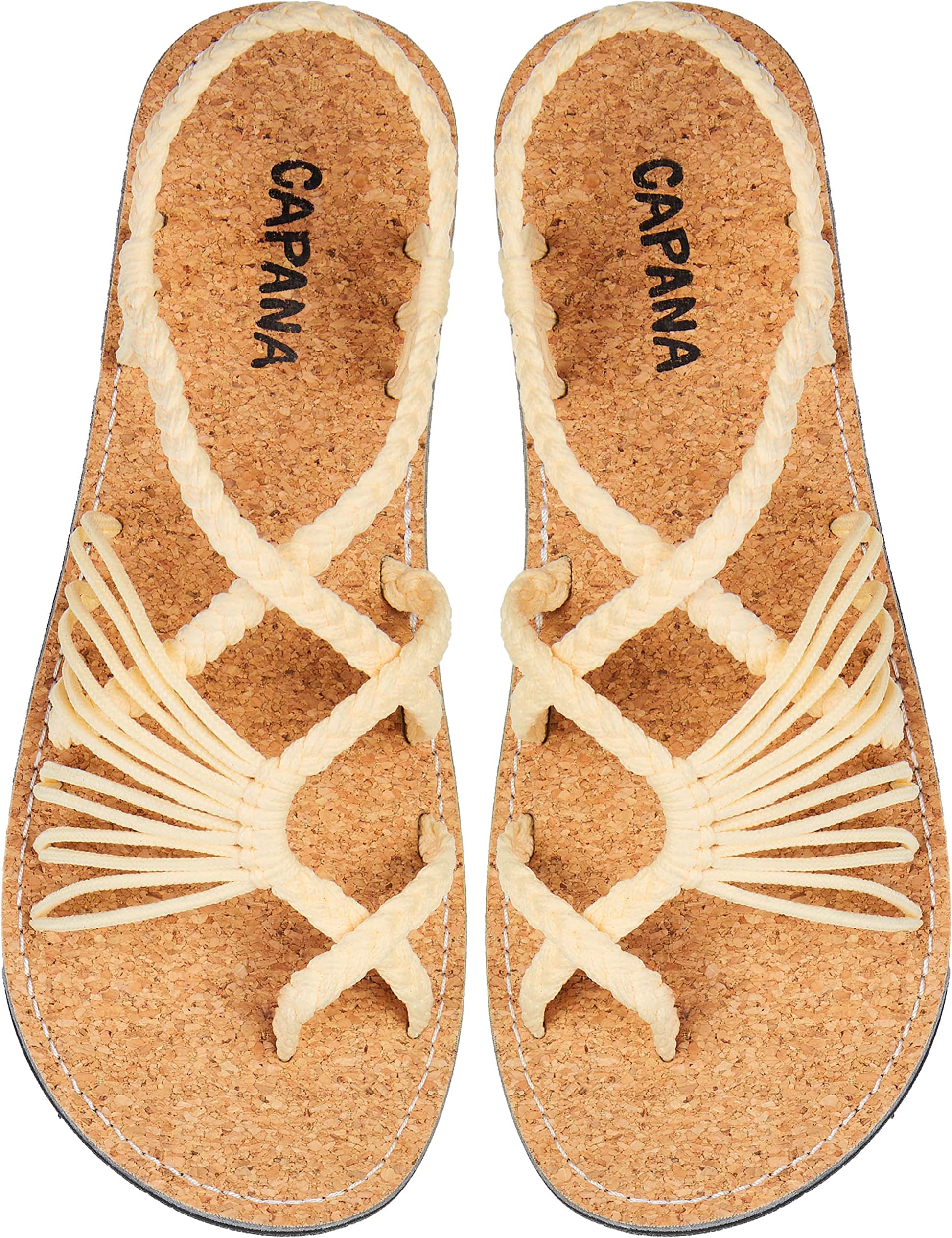 Capana Woven Women's Flat Sandals - Strappy Braided Sandals, Beach Sandals for Women Dressy Summer, Rope Bohemian Sandals, Spring Casual Womens Shoes, Comfy Boho Flats for Teen Girls – Banyan