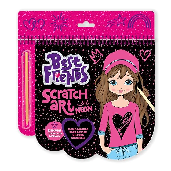 BEST FRIENDS SCRATCH ART NEON