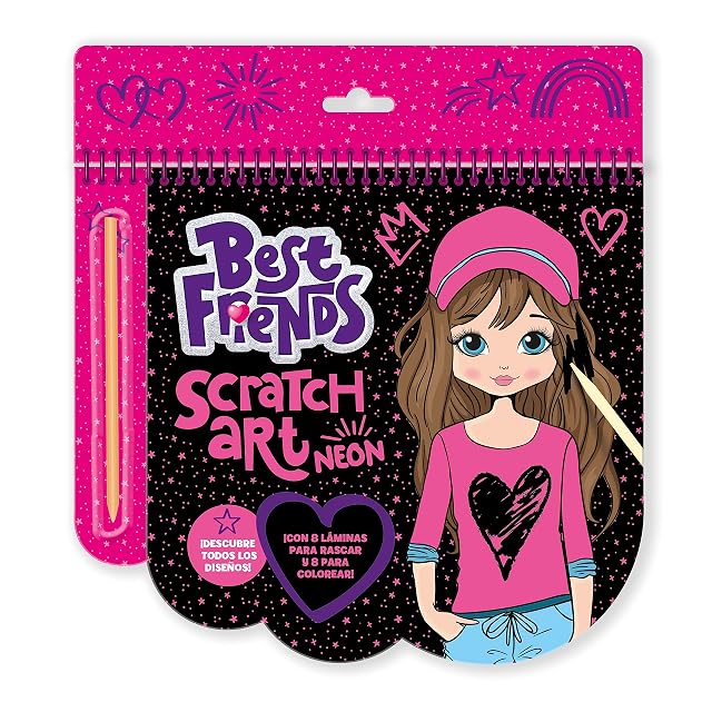 Portada de BEST FRIENDS SCRATCH ART NEON