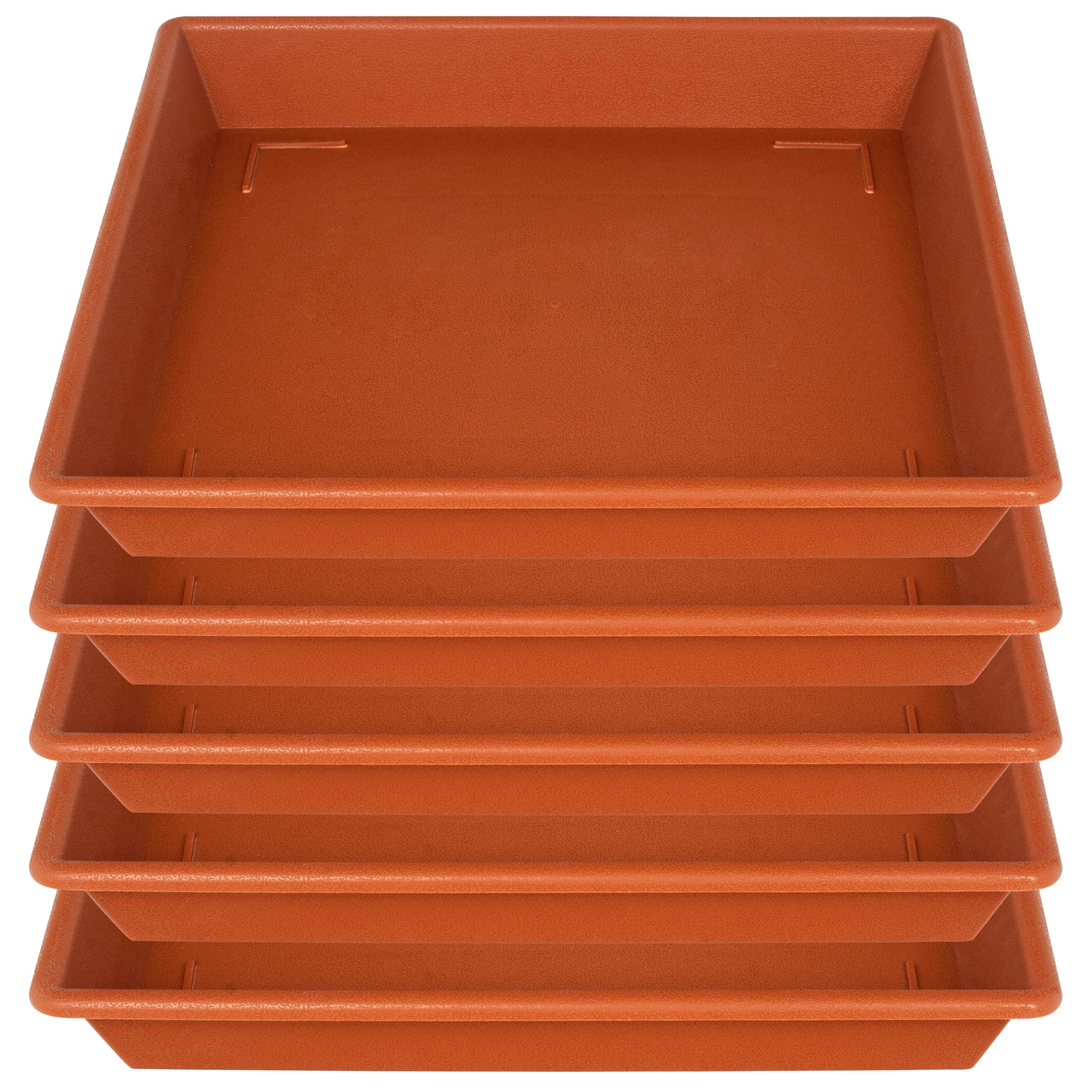 NIMYAU Square Plant Saucer 8 Inch 5 Pack, Plant Stand Plant Trays for Pots Heavy Duty Plastic Plant Saucers for Indoors Outdoors, Flower Pot No Holes Terracotta Plant Lover Gardening Gifts