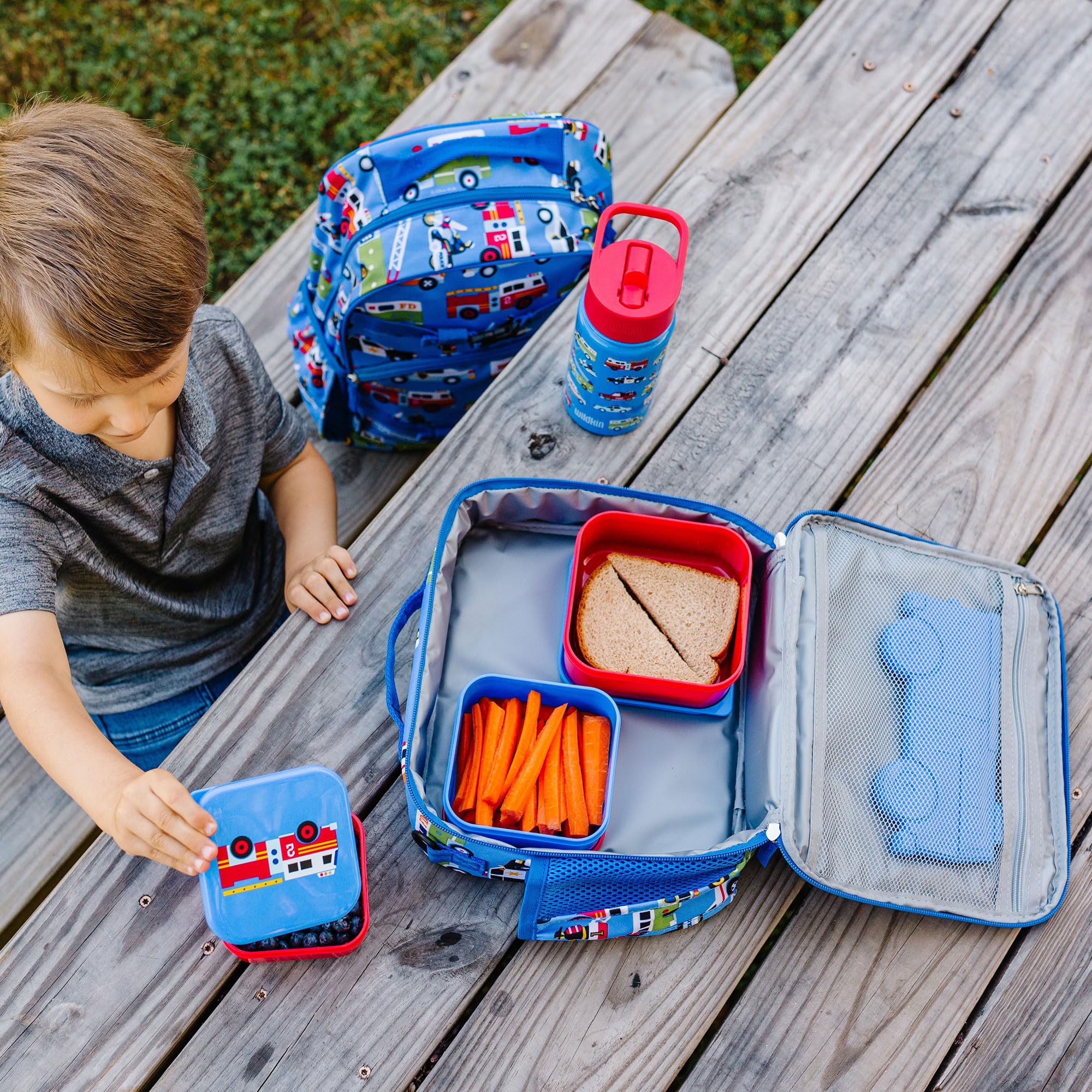 Wildkin Paquetes de hielo para niños (4 paquetes) para niños y niñas, perfectos para guardería y preescolar, paquetes de hielo delgados y reutilizables, mantiene los almuerzos frescos y frescos para