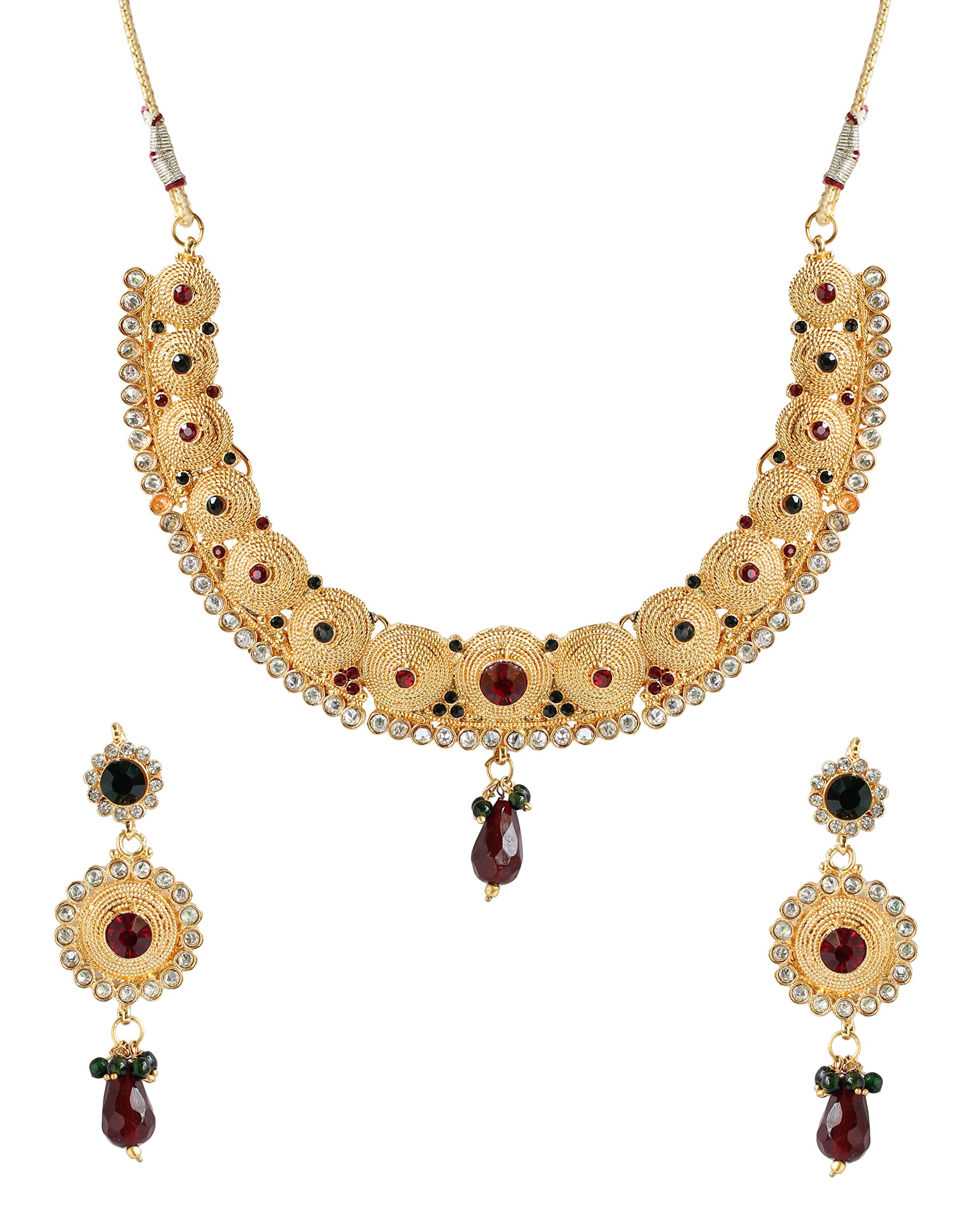 Touchstone Indian Bollywood Enchanting sleek Bracelet Hand Crafted Rhinestone Crystal in Gold or Silver Tone for Women.