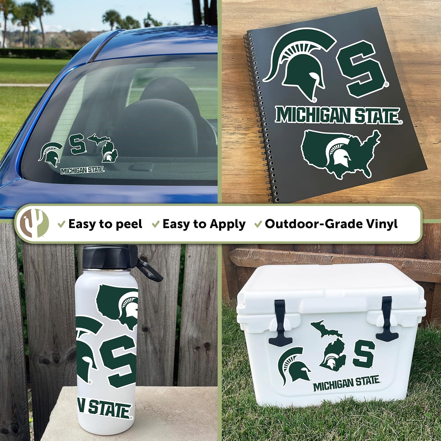 Desert Cactus Michigan State University Sticker Spartans MSU Sticker Vinyl Decals Laptop Water Bottle Car T2 (Type 2-4) - Image 5