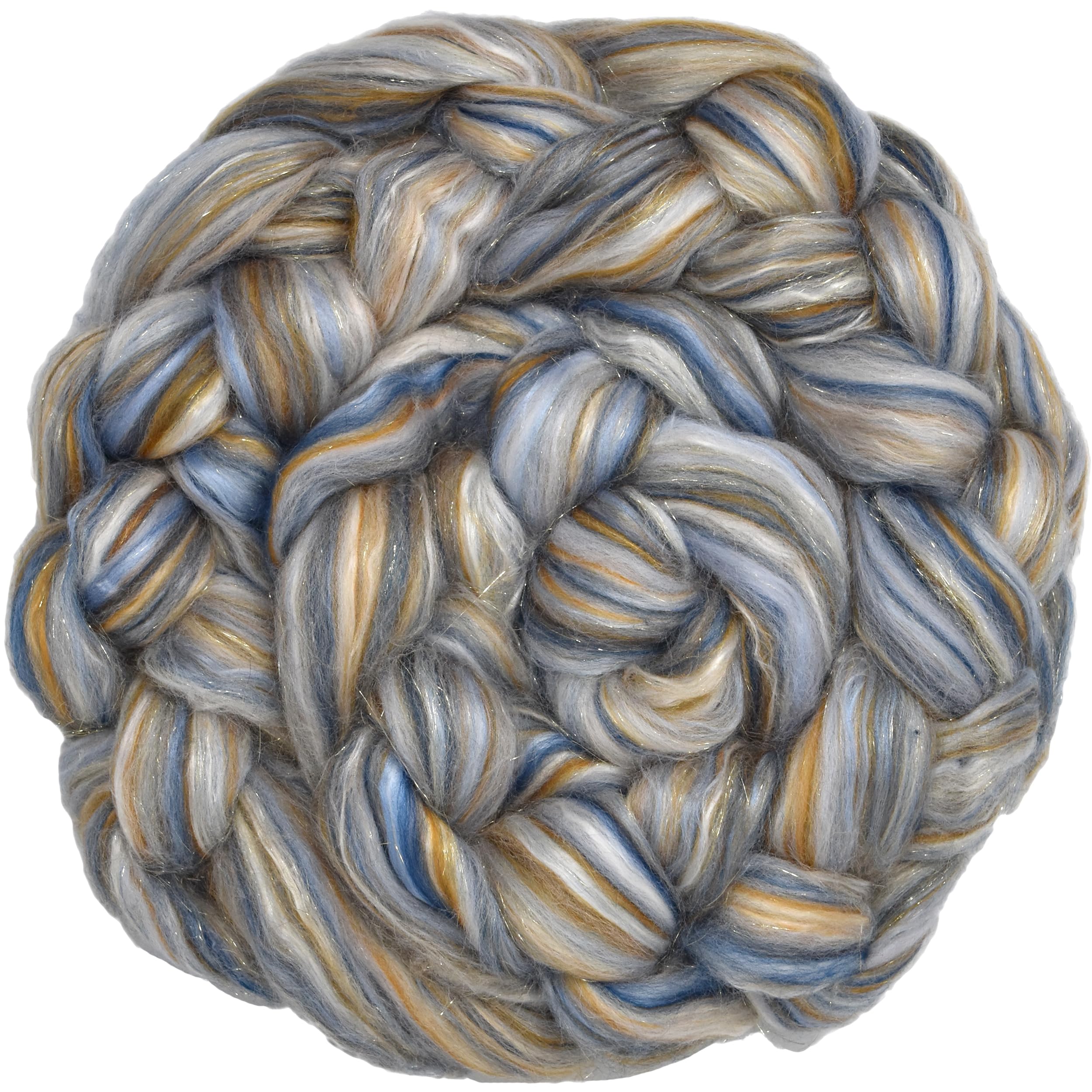 Combed Top Roving. Exotic Designer Blend, Rubicon