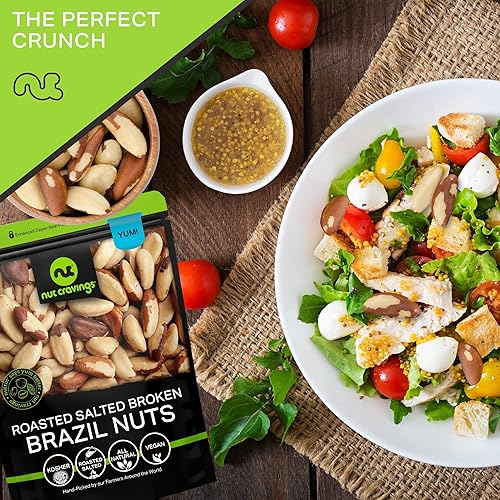 Vista 47 de NUT CRAVINGS - Nueces crudas de Brasil, sin sal, sin cáscara, enteras, (16 onzas - 2 unidades) Nueces a granel empaquetadas frescas en bolsa