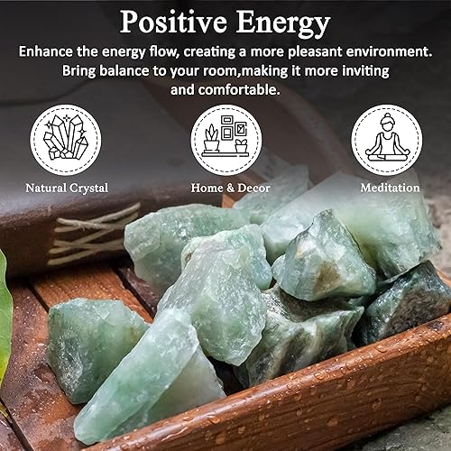 Miniatura 3 de Crocon Piedra natural en bruto de jade verde a granel, piedras preciosas crudas, gema de pulido, generador de energía, equilibrio de chakras, reiki