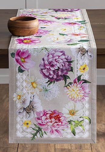 Miniatura 9 de Maison d' Hermine - Camino de mesa 14.50 pulgadas x 108 pulgadas, 100 % de algodón, decorativo, para cocina, fiesta, boda, restaurante y campamento,