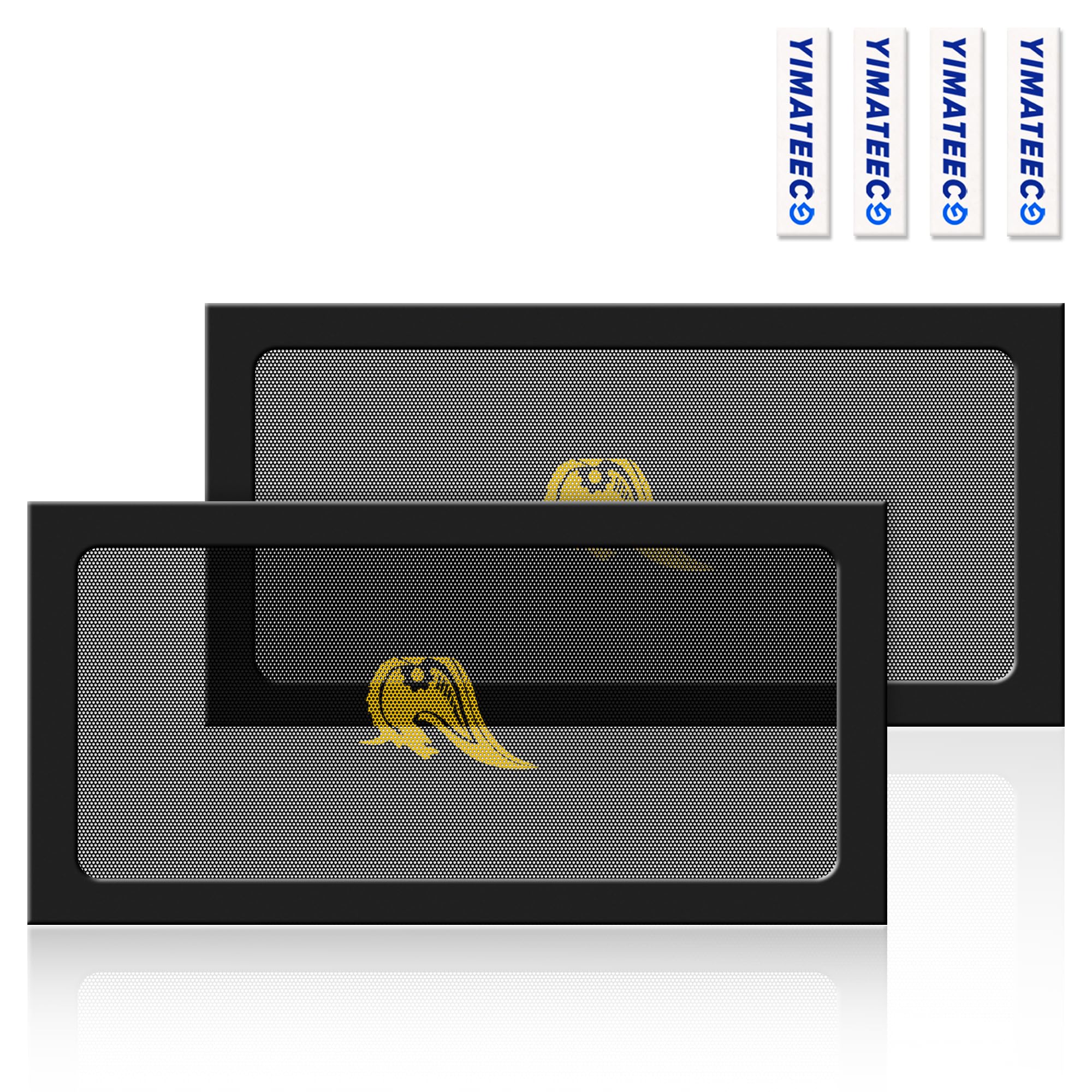 Dust Filter PC 240mm for Computer Cooler Fan/PSU/Routers Computer Fan Filter Grills PVC 50 Mesh, Magnetic Frame PC Cooler Filter Dustproof Mesh (PVC, Gentleman Aesthetic, 120 * 240mm, 2pcs, Black)