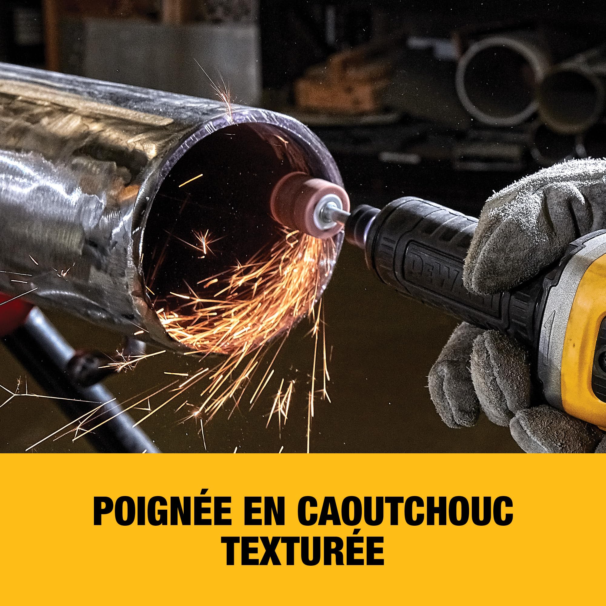 DEWALT Meuleuse droite sans fil 18V XR, moteur brushless, outil seul, DCG426N-XJ