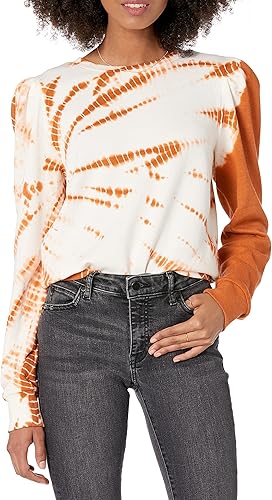 The Drop Women's Jean Puff-Sleeve Fleece Sweatshirt