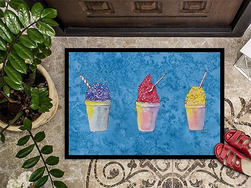 Miniatura 3 de Caroline's Treasures 8780MAT - Felpudo de bolas de nieve y conos de nieve de 18 x 27 pulgadas, para interiores y exteriores, para entrada,