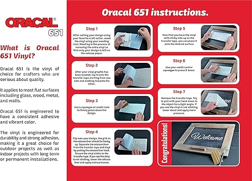Miniatura 3 de (10) hojas de 12 x 12 pulgadas, vinilo adhesivo rosa ORACAL 651 para Cricut, Silhouette, Cameo, cortadores de manualidades, impresoras y