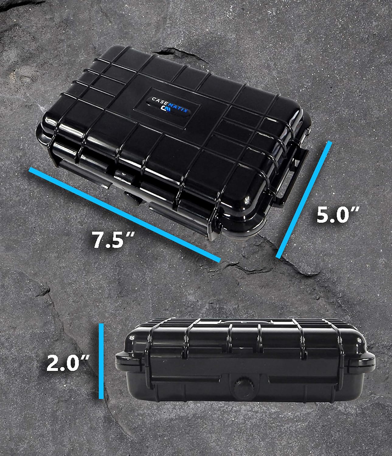 CASEMATIX External Hard Drive Travel Case Compatible with GTechnology GDrive Mobile 1Tb, 2Tb, 4tb USB 3.0 or USB C Portable Hard Drives - Waterproof Case Only
