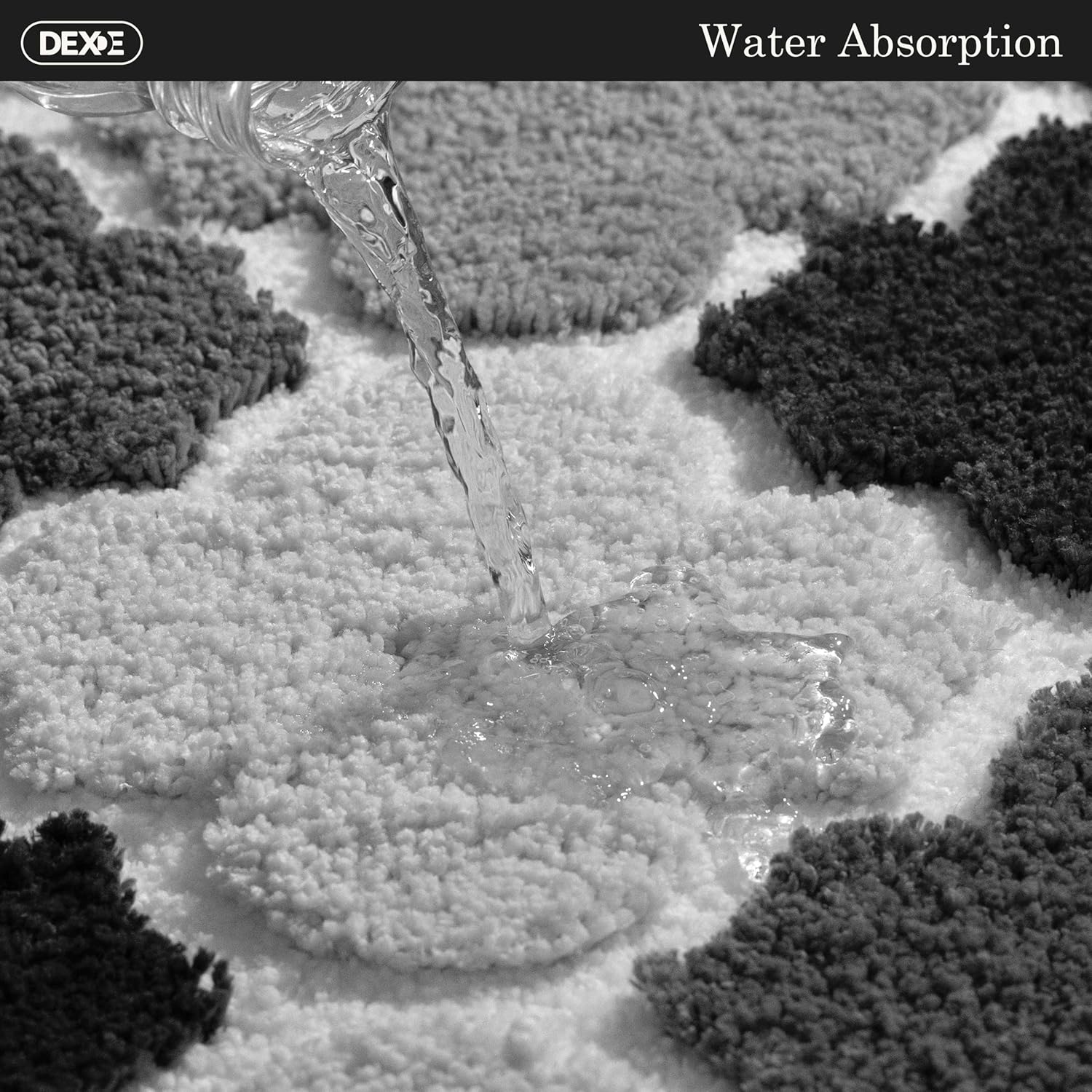 DEXDE Black Bathroom Rugs Runner 20x47 Non-Slip Bath Rugs Extra Soft Absorbent Shaggy Large Bath Mats Machine Washable for Bathroom Shower Bedroom Hallway Home Decor Accessories - Image 6