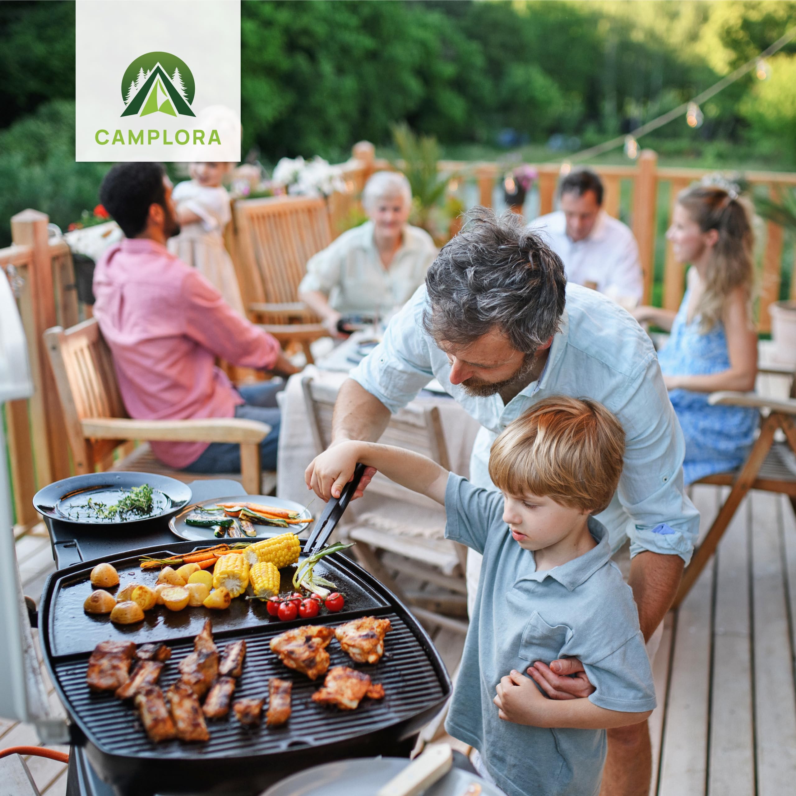 CAMPLORA Lot de 4 cartouches de gaz de 450 g compatibles avec barbecue à gaz Weber série Q100/1000, propane et butane, cartouche à visser avec filetage pour réchaud de camping, cartouches de gaz