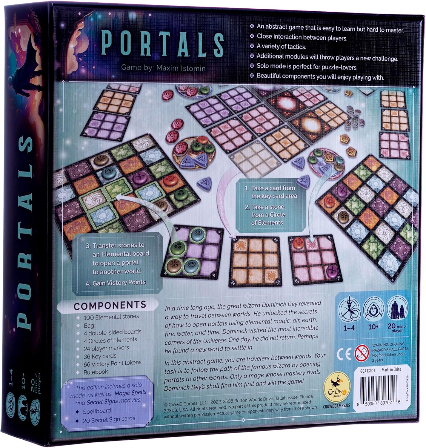 CrowD Games | Portals Board Game | Abstract Strategy Game | Spatial Reasoning | High Player Interaction on a Shared Board | Versatile Play for 1–4 Players | Ages 10+ | 40–80 Min - Image 9