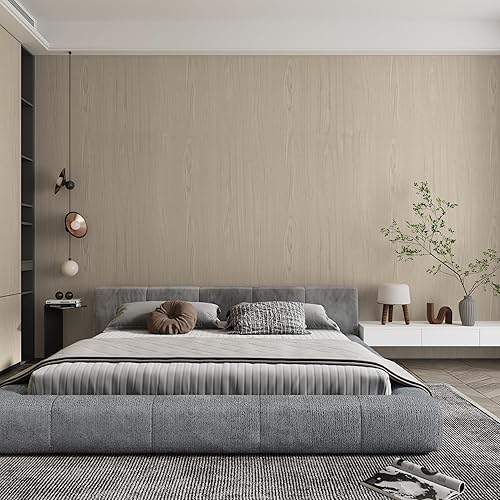 31.5"x354" Cream White Wood Texture Contact Paper Peel and Stick