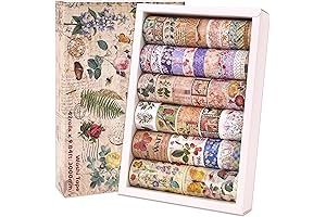 42 Rolls Vintage Botanical Washi Tape Set