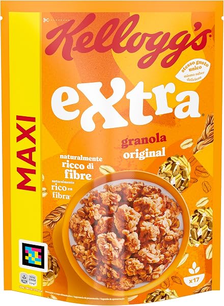 Kellogg's Granola Extra Original | Cereali per la colazione | Naturalmente ricco di fibre| Confezione singola da 375g - 4