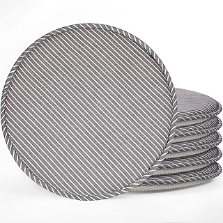 6 Pieces Round Chair Cushions 12 Inch Round Seat Cushions for Non Slip Stools Pads with Ties Non Slip Bar Kitchen High Sto...